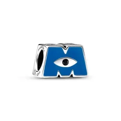 Charm Femme PANDORA DISNEY PIXAR MONSTRES & CIE LOGO M Argent 925/1000
