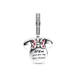 Charm Femme PANDORA DISNEY PENDANT DOUBLE SILHOUETTE DE MINNIE Doré Rose 14 Carats Argent 925/1000