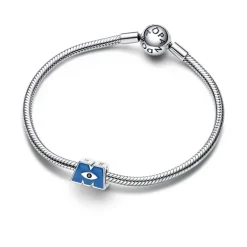 Charm Femme PANDORA DISNEY PIXAR MONSTRES & CIE LOGO M Argent 925/1000