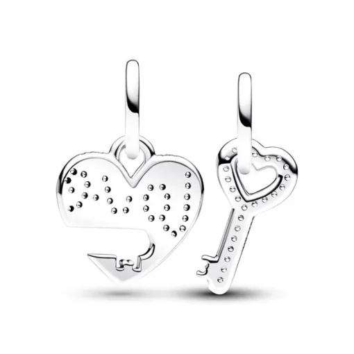 Charm Femme PANDORA DOUBLE SÉPARABLE CŒUR ET CLÉ Argent 925/1000