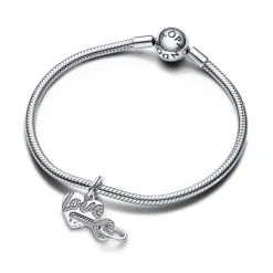 Charm Femme PANDORA DOUBLE SÉPARABLE CŒUR ET CLÉ Argent 925/1000