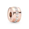 Charm Femme PANDORA ESPACEUR RANG SCINTILLANT Doré Rose 14 Carats