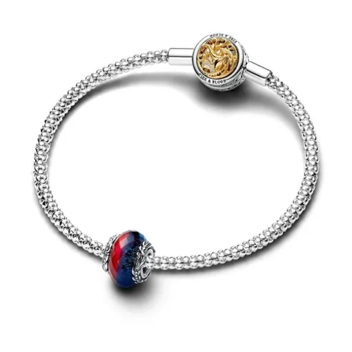 Charm Femme PANDORA GAME OF THRONES VERRE DE MURANO DRAGONS DE GLACE ET DE FEU Argent 925/1000