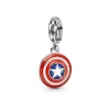 Charm Femme PANDORA MARVEL BOUCLIER DE CAPTAIN AMERICA Argent 925/1000