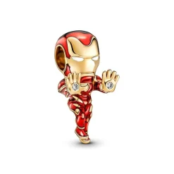Charm Femme PANDORA MARVEL THE AVENGERS IRON MAN Doré 14 Carats