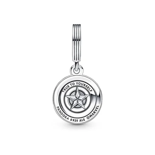 Charm Femme PANDORA MARVEL BOUCLIER DE CAPTAIN AMERICA Argent 925/1000