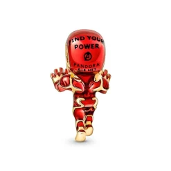 Charm Femme PANDORA MARVEL THE AVENGERS IRON MAN Doré 14 Carats