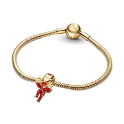 Charm Femme PANDORA MARVEL THE AVENGERS IRON MAN Doré 14 Carats