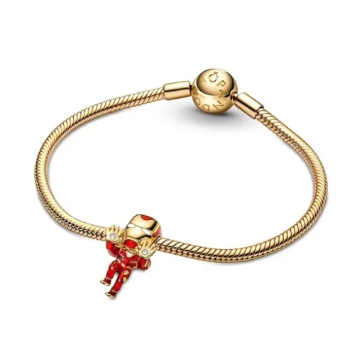 Charm Femme PANDORA MARVEL THE AVENGERS IRON MAN Doré 14 Carats