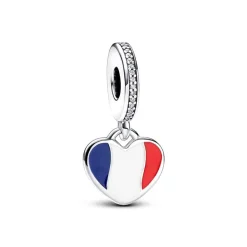 Charm Femme Pandora Moments gravable Drapeau Français 792017CZ_E017