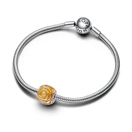 Charm Femme Pandora Moments Rose, Jaune de Fleur 793212C02
