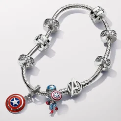 Charm Femme Pandora Moments Marvel The Avengers Captain America 793129C01