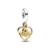 Charm Femme Pandora Pendant Moments Double Mum (Maman) Gravable Diamant de Synthèse 763237C01
