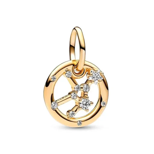 Charm Femme PANDORA PENDANT SIGNE DE LA VIERGE Doré 14 Carats