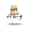 Charm Femme PANDORA PENDANT TRIPLE SÉPARABLE AMITIÉ BIMATIÈRE Doré 14 Carats Argent 925/1000
