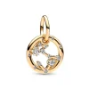 Charm Femme PANDORA PENDANT SIGNE DU POISSON Doré 14 Carats