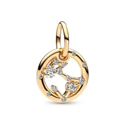 Charm Femme PANDORA PENDANT SIGNE DU POISSON Doré 14 Carats