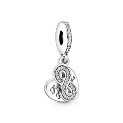 Charm Femme PANDORA PENDANT CŒUR AMIS POUR LA VIE Argent 925/1000