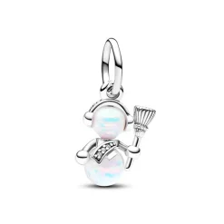 Charm Femme PANDORA PENDANT BONHOMME DE NEIGE OPALESCENT Argent 925/1000