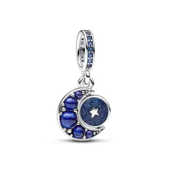Charm Femme PANDORA PENDANT ROTATIF LUNE SCINTILLANTE Argent 925/1000