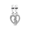 Charm Femme PANDORA PENDANT CŒUR DE L'AMITIÉ SÉPARABLE Argent 925/1000