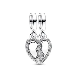 Charm Femme PANDORA PENDANT CŒUR DE L'AMITIÉ SÉPARABLE Argent 925/1000