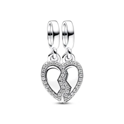 Charm Femme PANDORA PENDANT CŒUR DE L'AMITIÉ SÉPARABLE Argent 925/1000