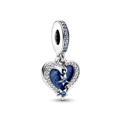 Charm Femme PANDORA PENDANT DOUBLE CŒUR ÉTOILE FILANTE CÉLESTE Argent 925/1000