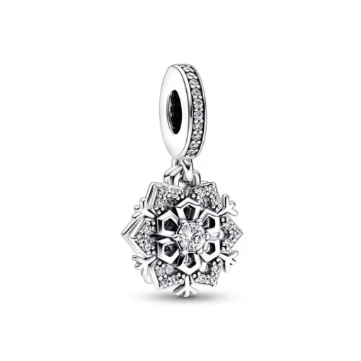 Charm Femme PANDORA PENDANT DOUBLE FLOCON DE NEIGE SCINTILLANT Argent 925/1000