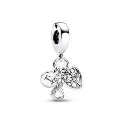 Charm Femme PANDORA PENDANT TRIPLE INFINI FAMILLE Argent 925/1000