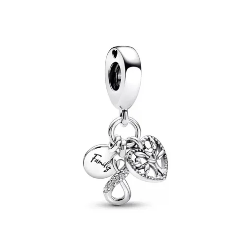Charm Femme PANDORA PENDANT TRIPLE INFINI FAMILLE Argent 925/1000