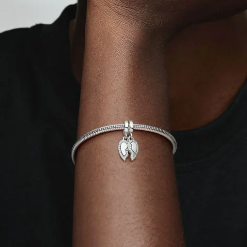 Charm Femme PANDORA PENDANT CŒUR DE L'AMITIÉ SÉPARABLE Argent 925/1000