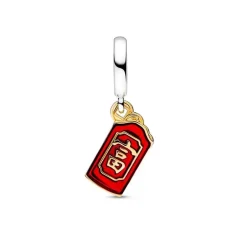 Charm Femme PANDORA PENDANT ENVELOPPE ROUGE BICOLORE Argent 925/1000 et Doré 14 Carats
