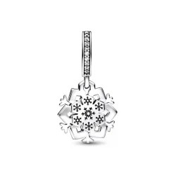 Charm Femme PANDORA PENDANT DOUBLE FLOCON DE NEIGE SCINTILLANT Argent 925/1000