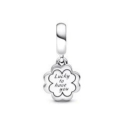 Charm Femme PANDORA PENDANT DOUBLE AMITIÉ TRÈFLE À QUATRE FEUILLES Argent 925/1000