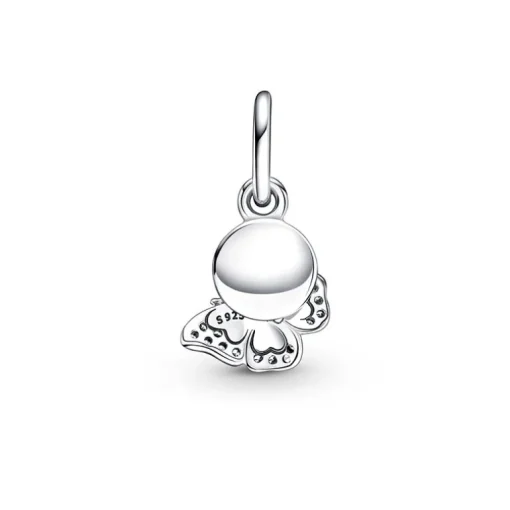 Charm Femme PANDORA PENDANT DOUBLE PAPILLON BLEU & CITATION Argent 925/1000