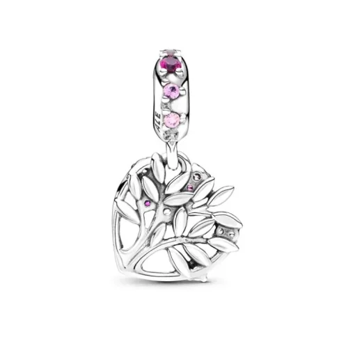 Charm Femme PANDORA PENDANT ARBRE DE VIE COEUR ROSE Argent 925/1000