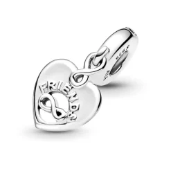 Charm Femme PANDORA PENDANT COEUR AMIS POUR TOUJOURS Argent 925/1000