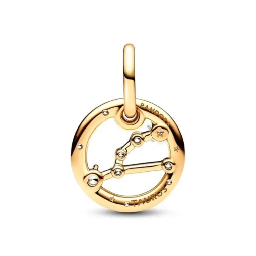 Charm Femme PANDORA PENDANT SIGNE DU TAUREAU Doré 14 Carats