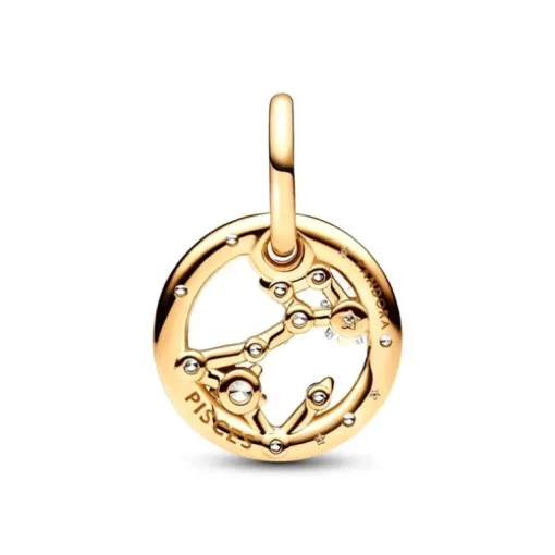 Charm Femme PANDORA PENDANT SIGNE DU POISSON Doré 14 Carats