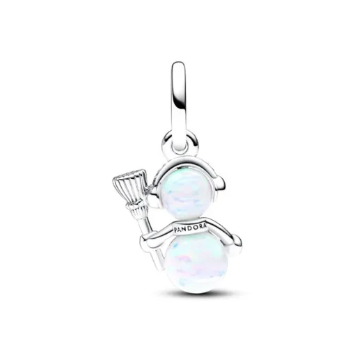 Charm Femme PANDORA PENDANT BONHOMME DE NEIGE OPALESCENT Argent 925/1000