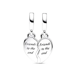 Charm Femme PANDORA PENDANT CŒUR DE L'AMITIÉ SÉPARABLE Argent 925/1000
