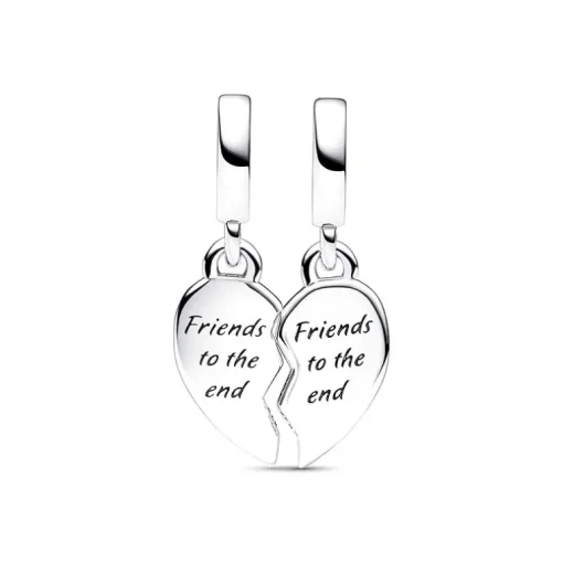 Charm Femme PANDORA PENDANT CŒUR DE L'AMITIÉ SÉPARABLE Argent 925/1000