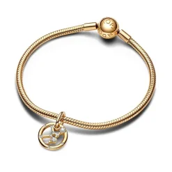 Charm Femme PANDORA PENDANT SIGNE DE LA VIERGE Doré 14 Carats