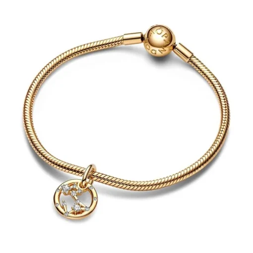 Charm Femme PANDORA PENDANT SIGNE DU POISSON Doré 14 Carats