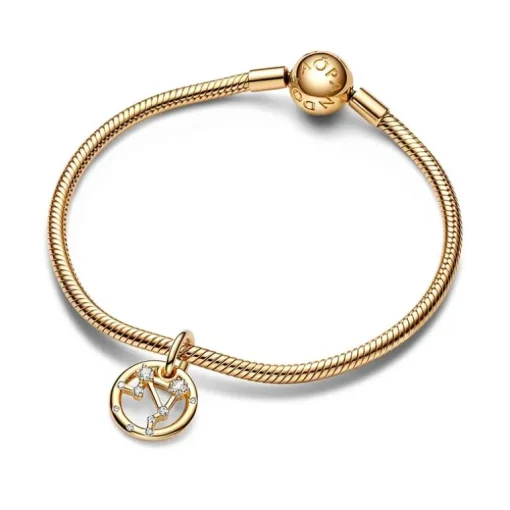 Charm Femme PANDORA PENDANT SIGNE DE LA BALANCE Doré 14 Carats