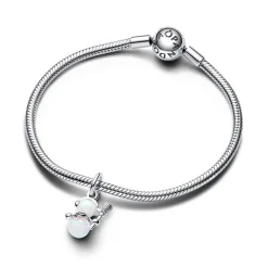 Charm Femme PANDORA PENDANT BONHOMME DE NEIGE OPALESCENT Argent 925/1000