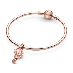 Charm Femme PANDORA PENDANT MONTGOLFIÈRE ROSE SCINTILLANT Doré Rose 14 Carats
