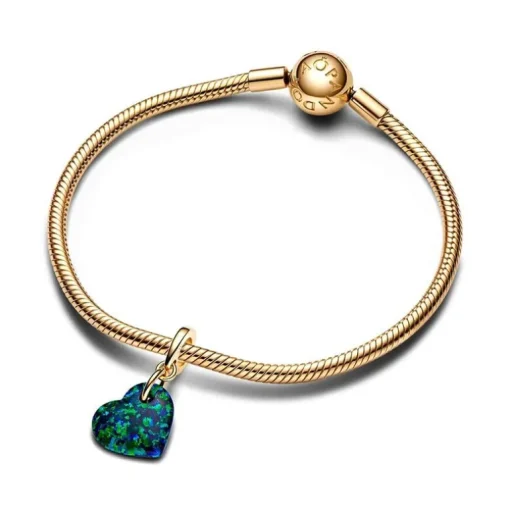 Charm Femme Pandora Pendant Moments Cœur Vert Opalescent 763348C01