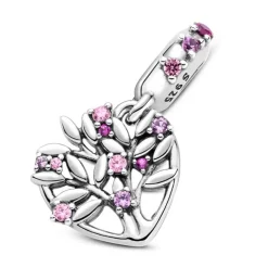 Charm Femme PANDORA PENDANT ARBRE DE VIE COEUR ROSE Argent 925/1000